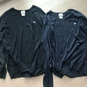 2 Lacoste Cachemire V-Neck Sweaters